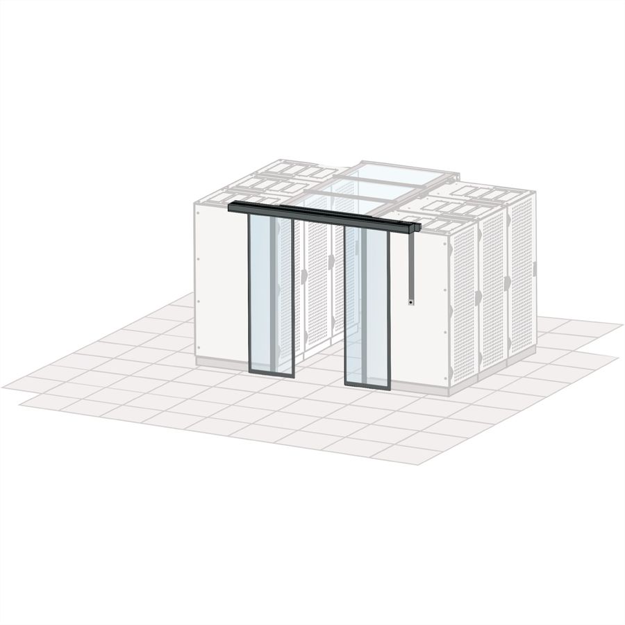 Porte coulissante automatique pour le confinement d'allée SCHROFF, 1200W, RAL 7021