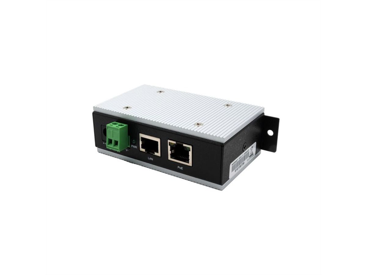 EXSYS EX-6007PoE-WT Injecteur PoE Gigabit 12-48V, boîtier métallique