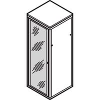 SCHROFF Eurorack Porte Vitrée Avec Verre Acrylique, RAL 7021, 34 U 600W