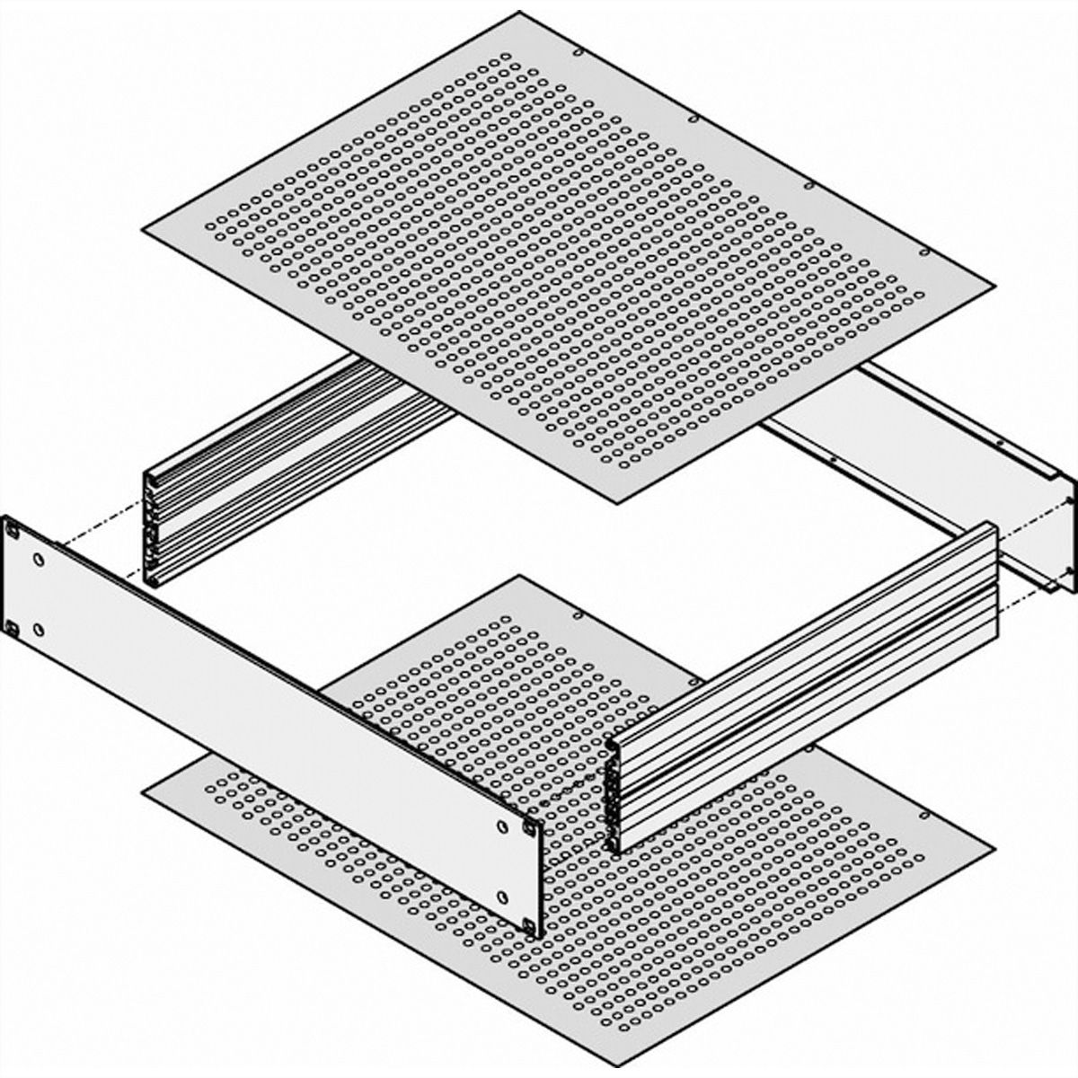 Plaque de recouvrement MultipacPRO SCHROFF, perforée, profondeur 280 mm