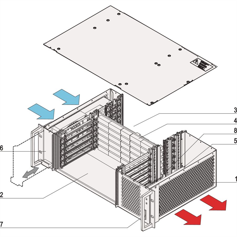 SCHROFF CPCI System for ATX PSU, Horizontal, 2 U, 4 slots