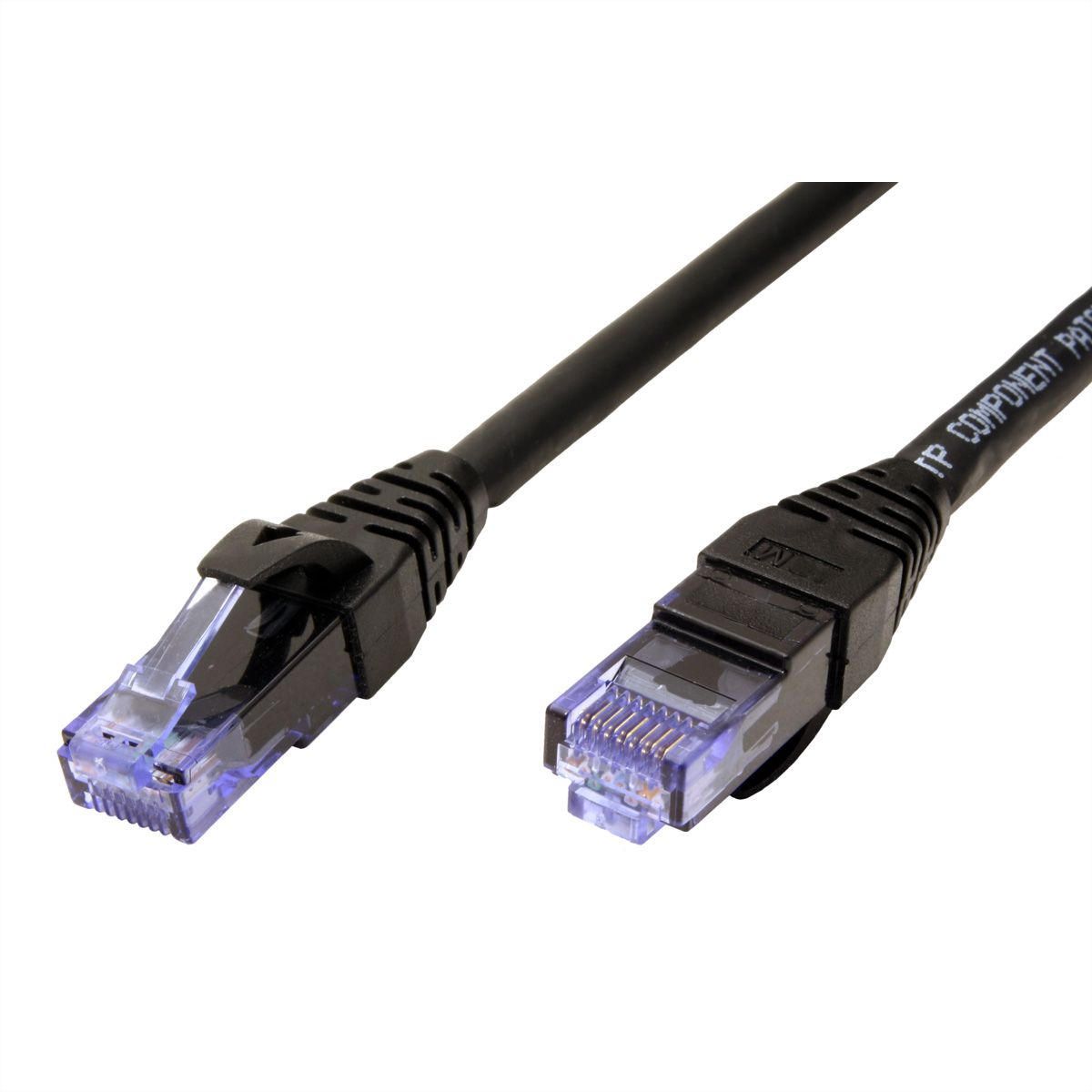 Cordon ROLINE UTP Cat.6A / 10 Gigabit, Component Level, LSOH, noir, 7,5 m