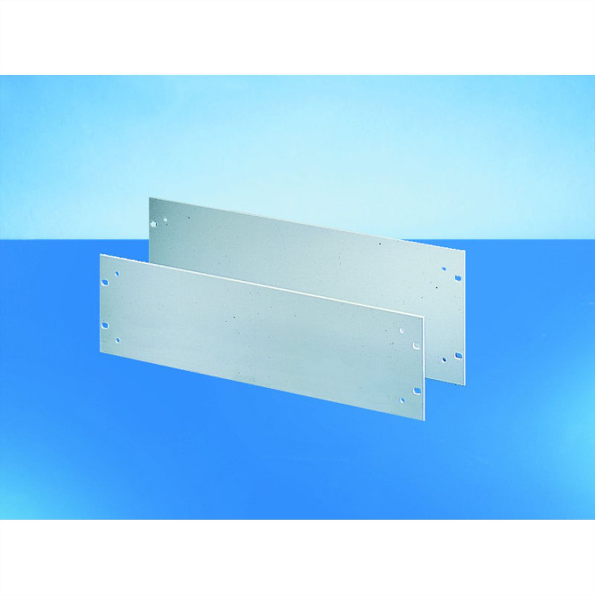 Face avant 19" SCHROFF avec trous pour poignées, 2 U, 4 mm, alu, anodisé