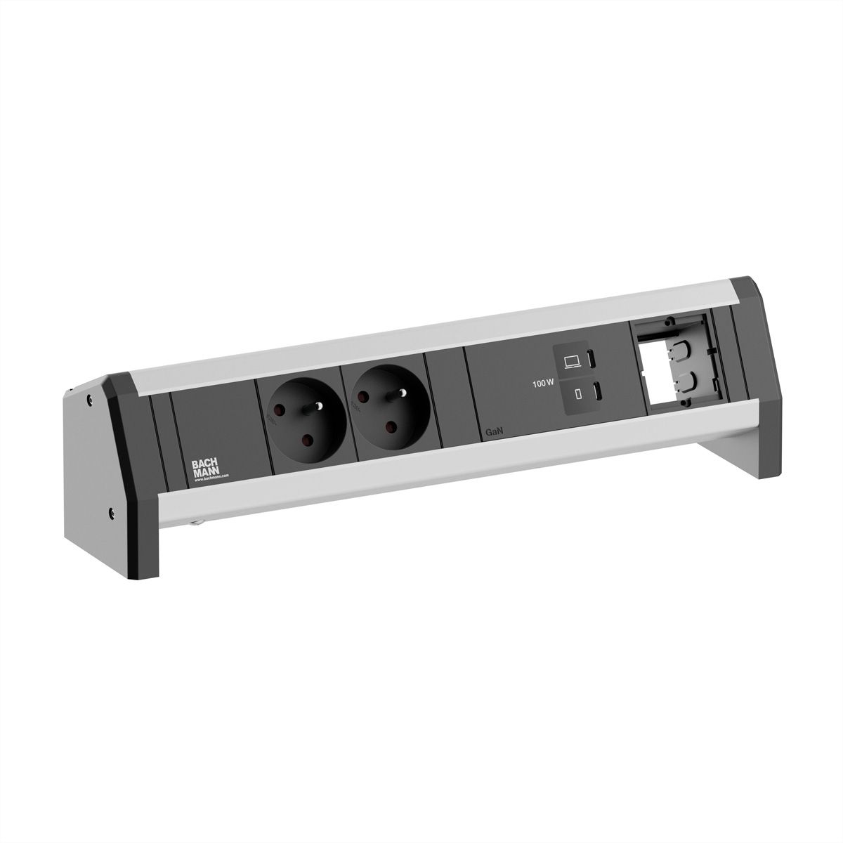 BACHMANN DESK 2xUTE 1xUSB C/C 100W, 1xCM