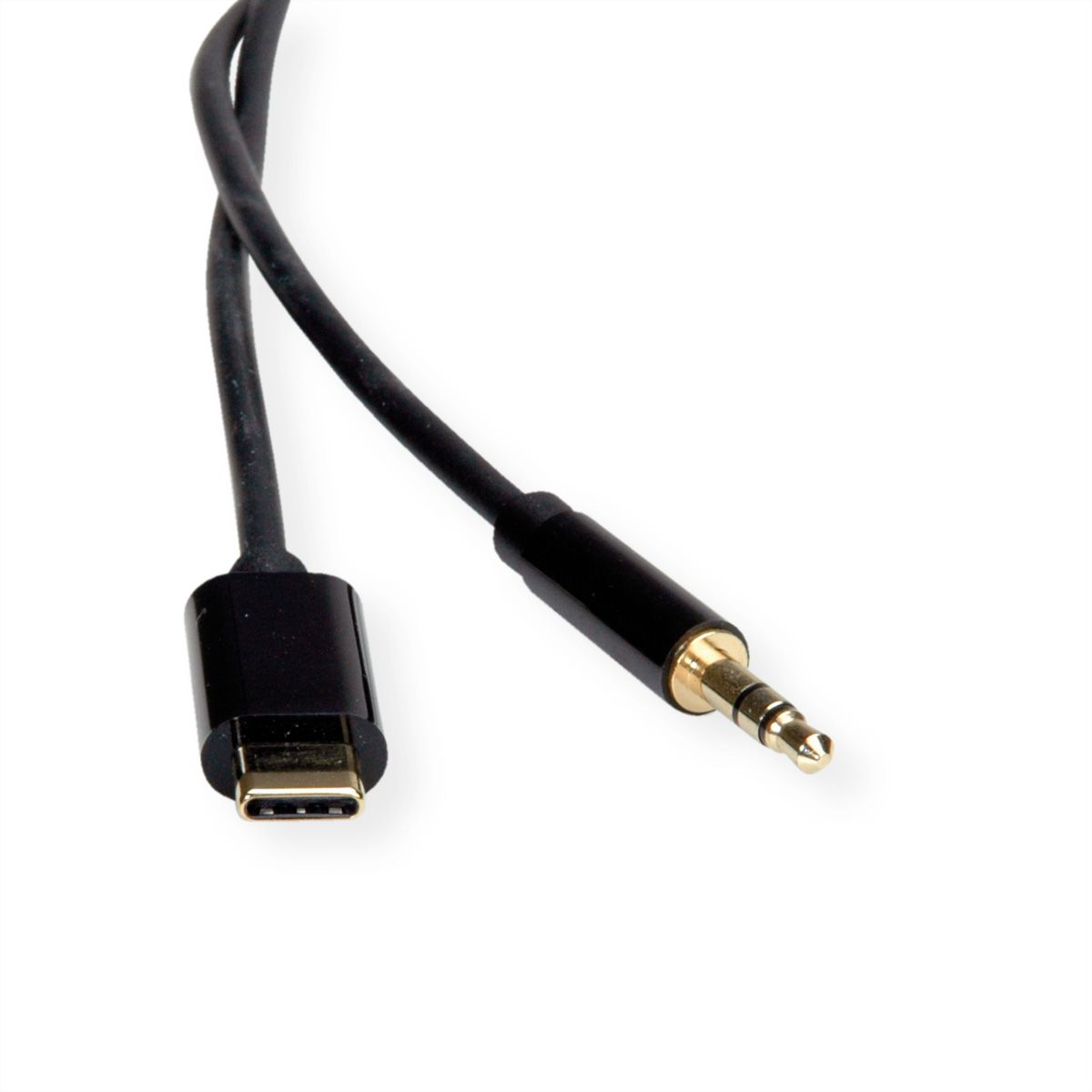 ROLINE Adaptateur Type C - 3,5mm Audio, M/M, noir, 3 m