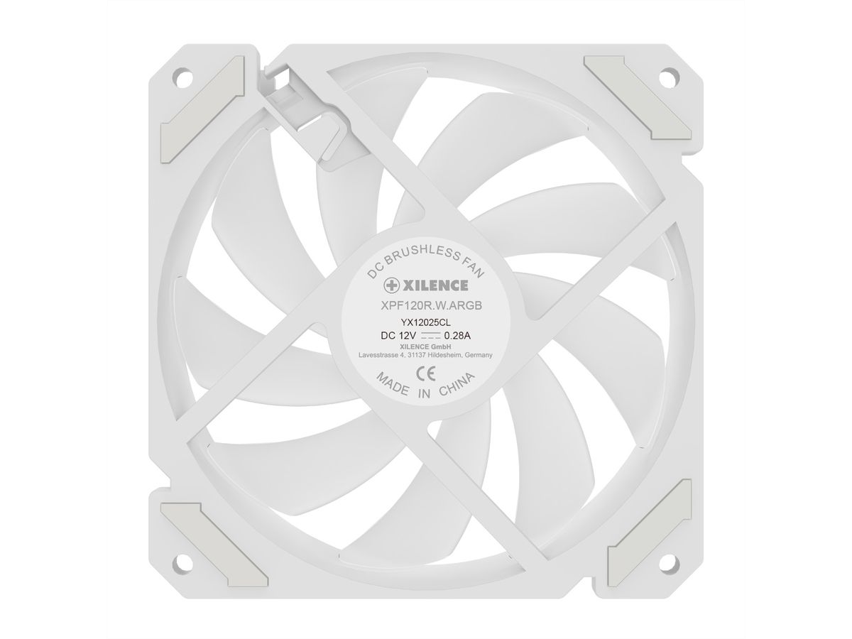 XILENCE Performance A+ REVERSE XF066, Ventilateur LED ARGB 120 mm blanc