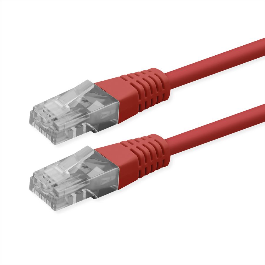 ROLINE Cordon Cat.6 (Classe E), UTP, PoE, rouge, 5 m