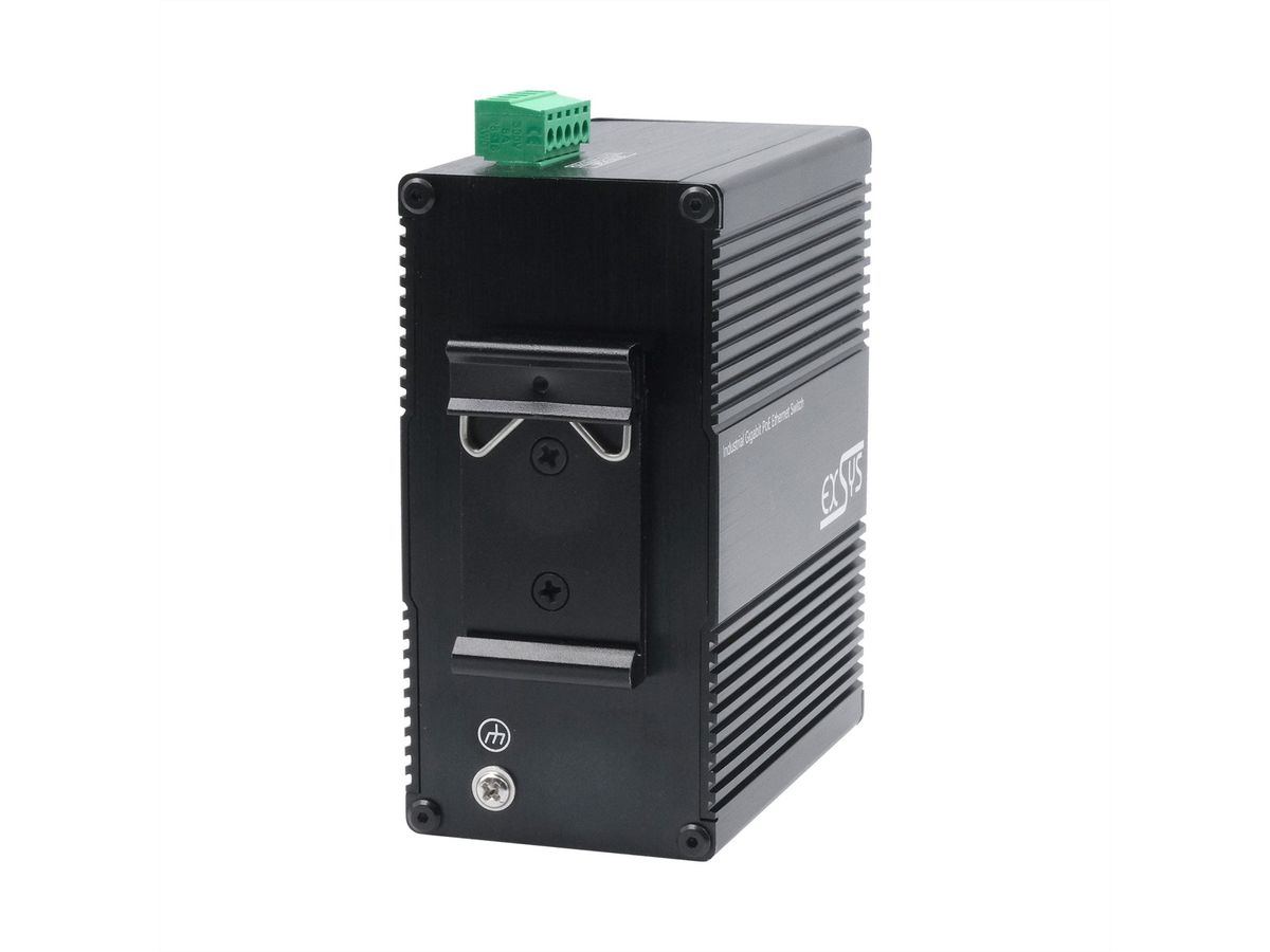 EXSYS EX-62026PoE Mini-commutateur Gigabit PoE industriel à 10 ports, 8x PoE + 2x 10/100/1000Tx