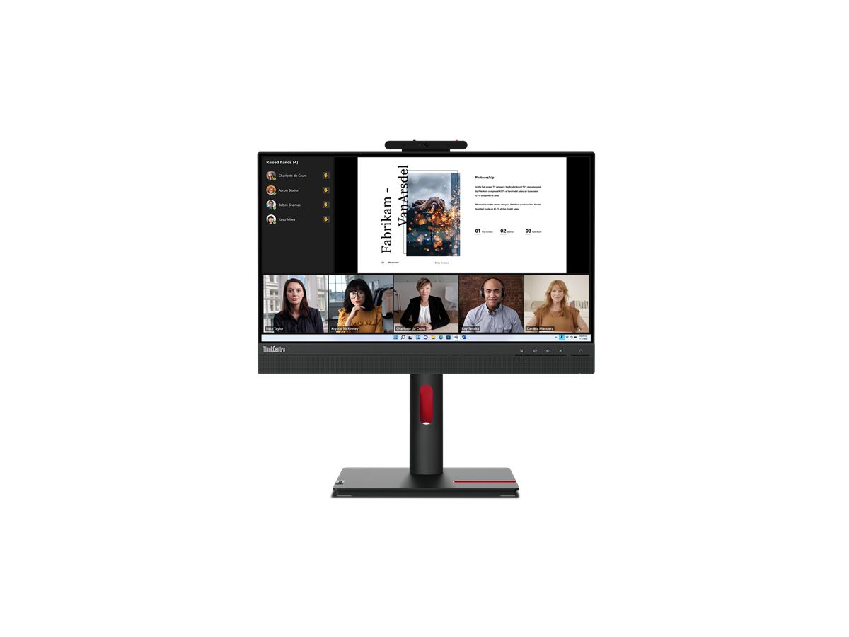 Lenovo ThinkCentre Tiny-In-One 22 écran plat de PC 54,6 cm (21.5") 1920 x 1080 pixels Full HD LED Écran tactile Noir