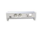 BACHMANN DESK 2xUTE 1xUSB A/C 22W 1xCM GST18 RAL9010