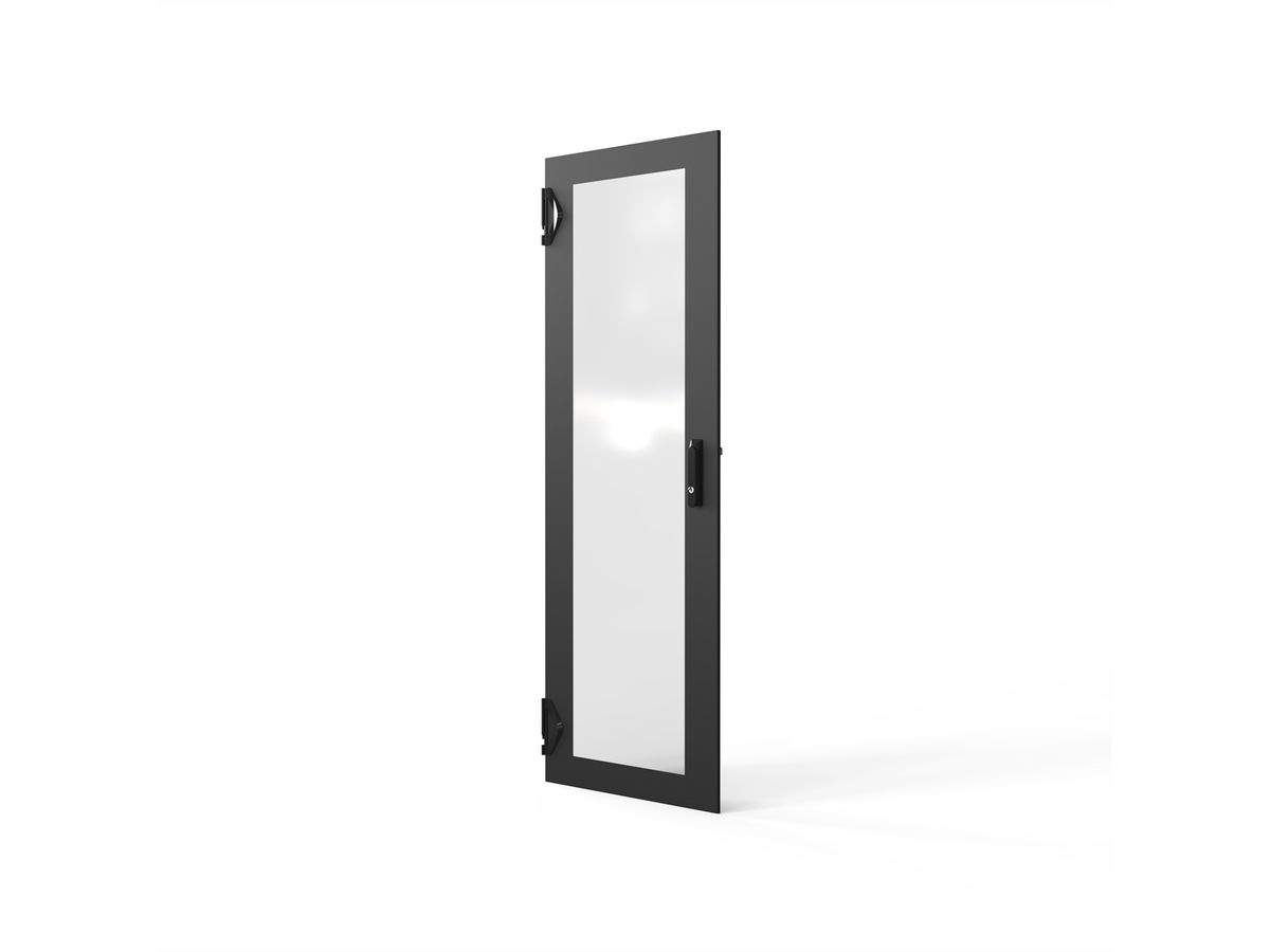 SCHROFF Porte 1600H 600L verre IP20 fermeture 1 point RAL7021