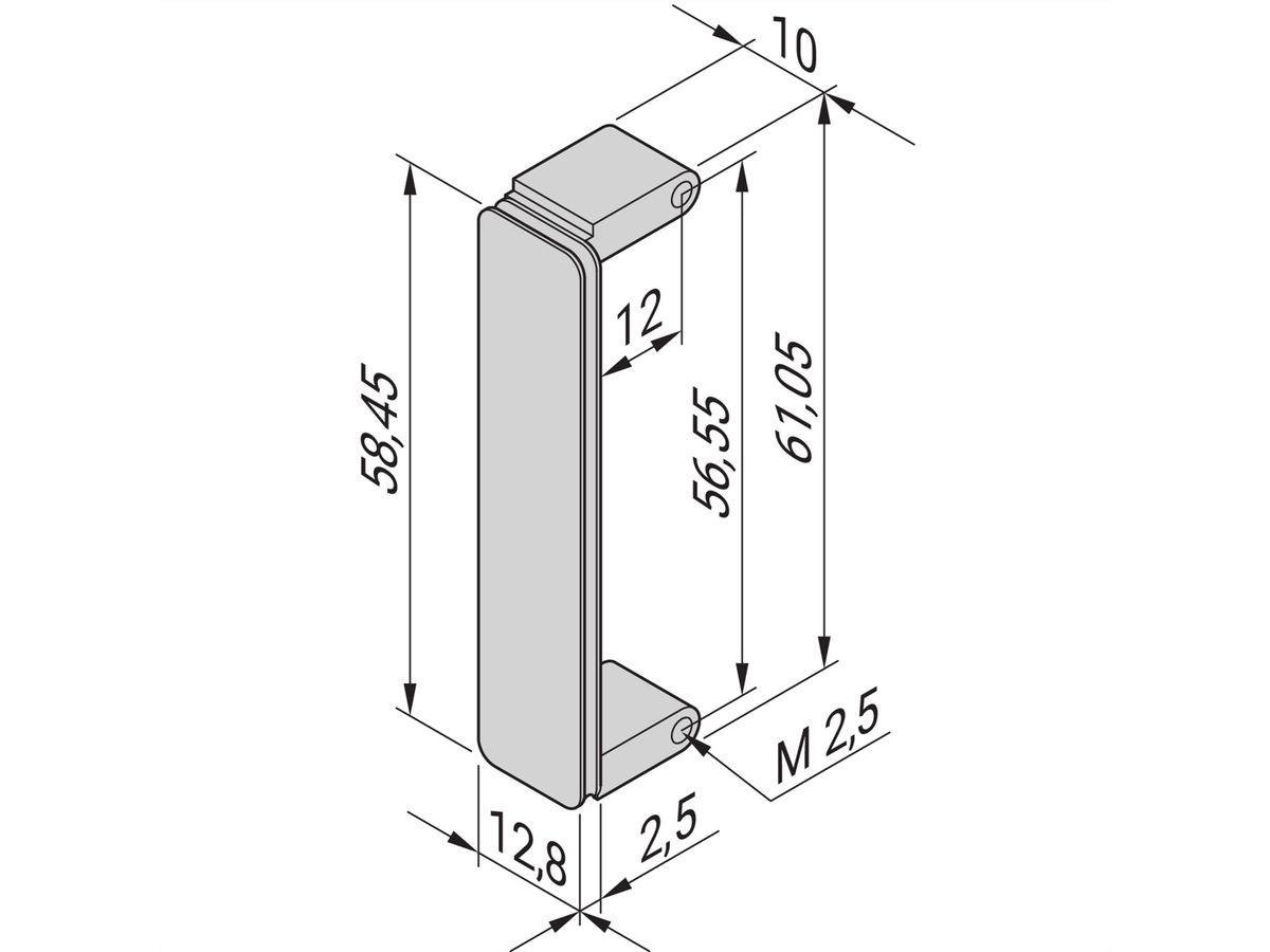 Collerette SCHROFF pour les découpes de la face avant de la mezzanine FMC, VITA 57.1