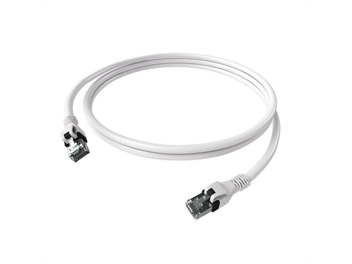Cordon EasyLan DualBoot PushPull IP20, Cat.6A (Classe EA), S/FTP, blanc, 2 m