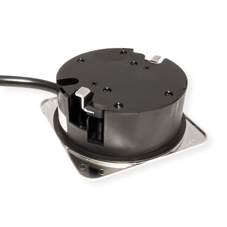 BACHMANN TWIST 2 2xUTE 2,0m AEH aspect inox carré, Mesure p.Ph.3mH05VV-F 5G4 CEE3x32A Lan