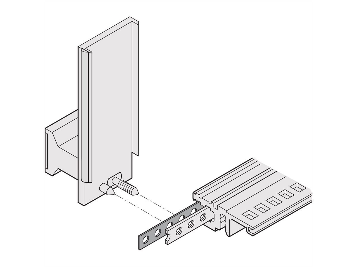 Bande perforée pour rail horizontal SCHROFF, 20 CV