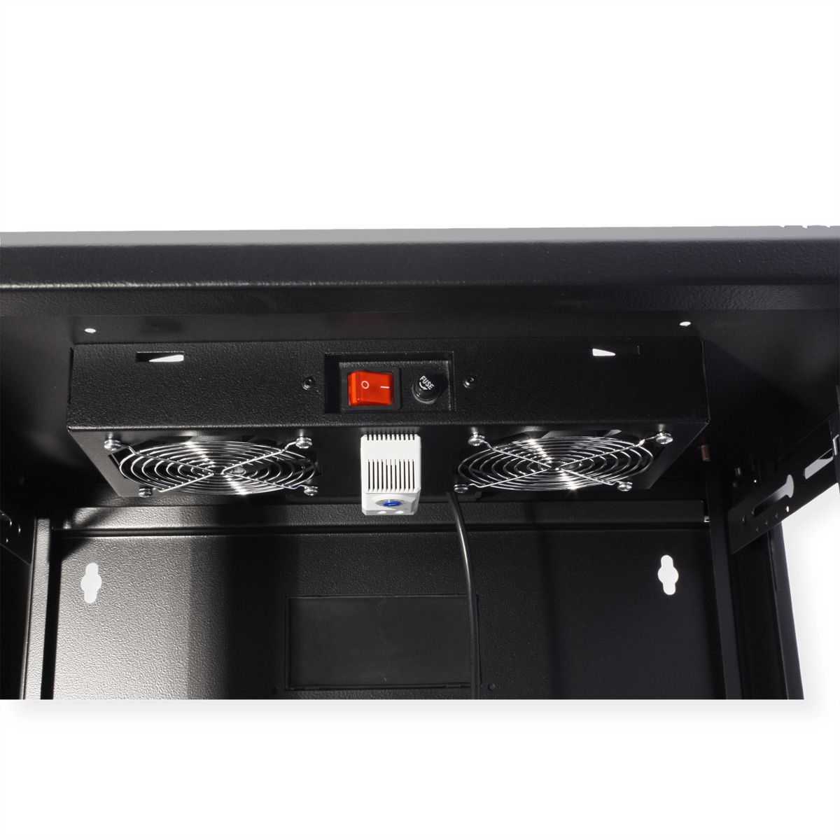 ROLINE Unité de ventilation 2 ventilateurs, thermostat , pour boîtier mural 19", noir