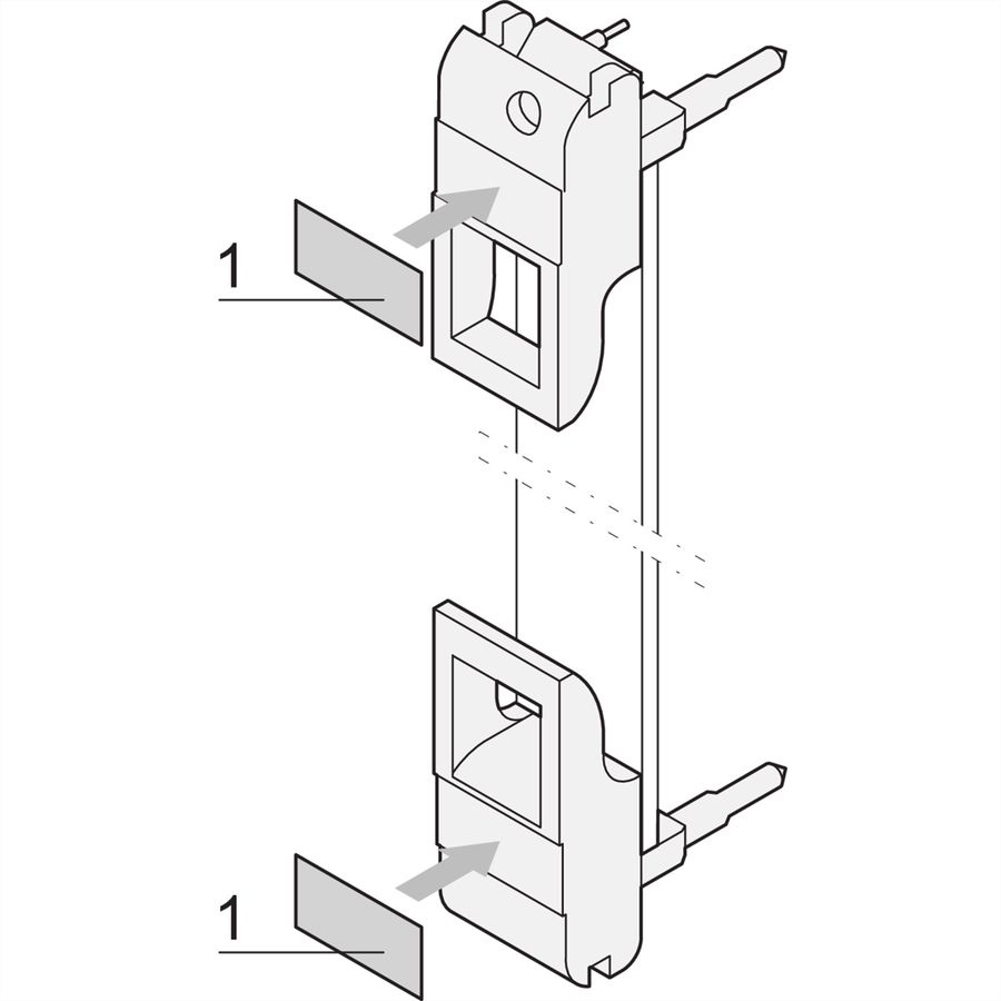 SCHROFF Plug-In Unit Bande d'étiquettes pour poignée IEL, IET, feuille avec 210 pièces, 19 x 9,5 mm