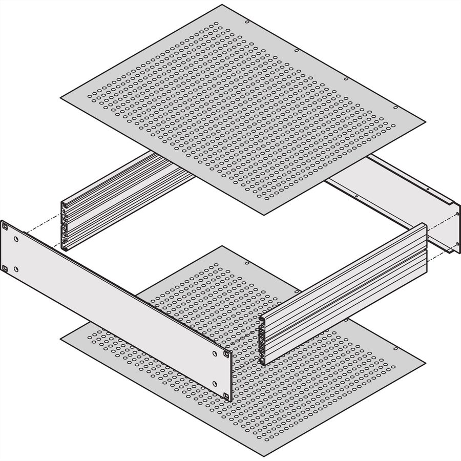 Plaque de recouvrement MultipacPRO SCHROFF, perforée, profondeur 460 mm