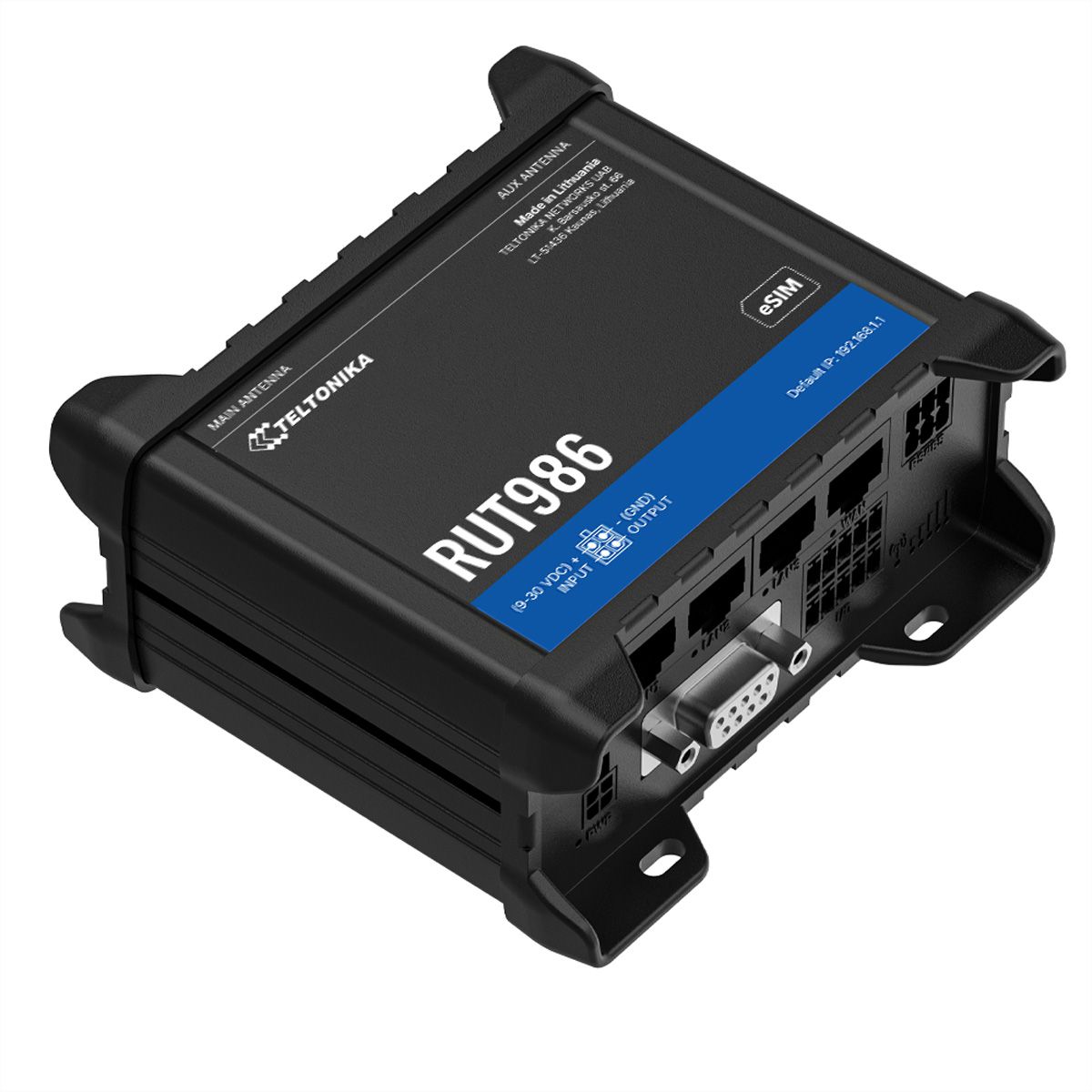 TELTONIKA RUT986 Routeur CAT4 LTE Dual SIM & eSIM, RS232/485