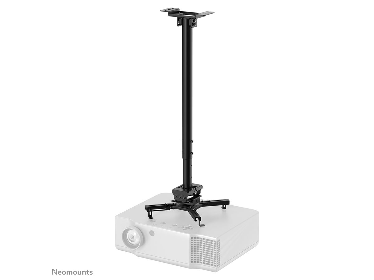 Neomounts CL25-550BL1 Support de plafond pour vidéoprojecteur - h74.5-114.5 cm - installation facile - orientable