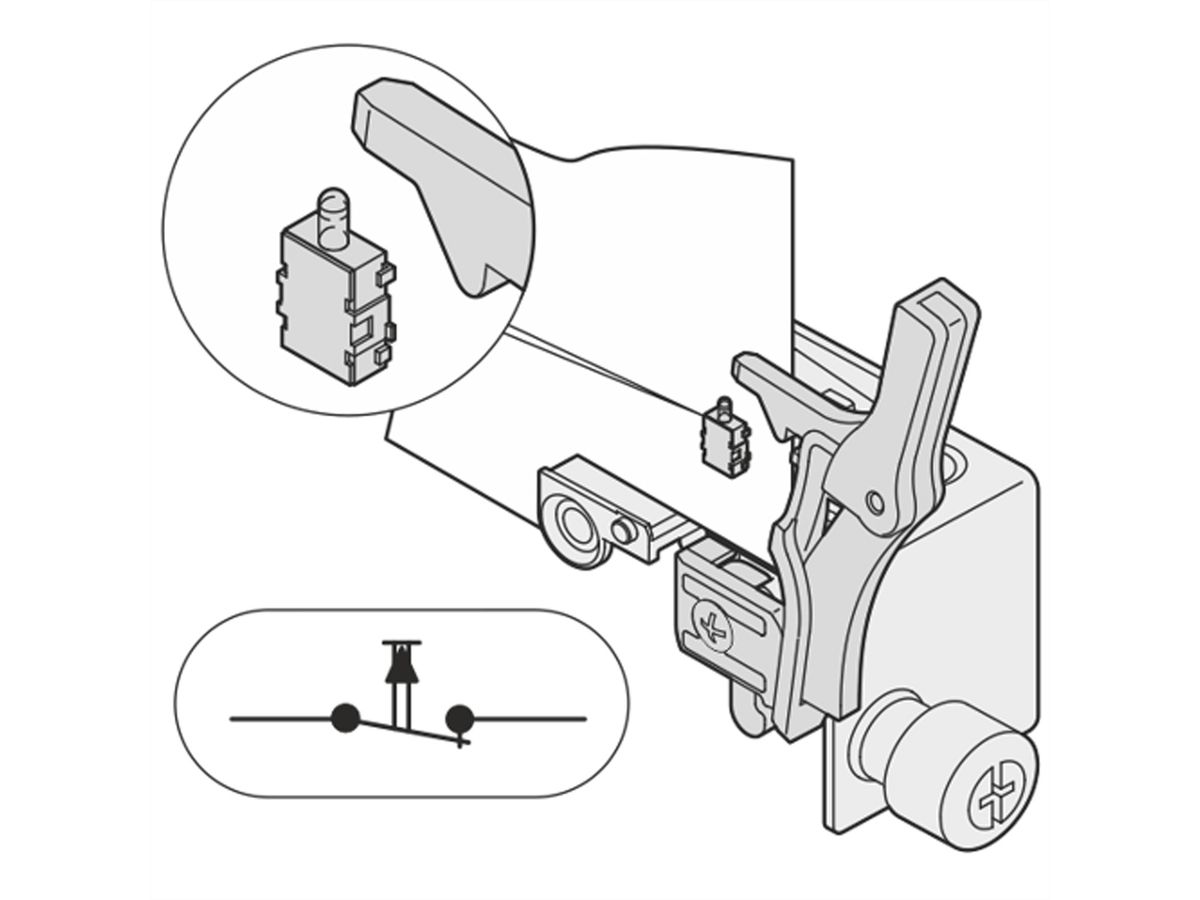 Microrupteur SCHROFF pour AMC Carrier Mechanics, normalement fermé