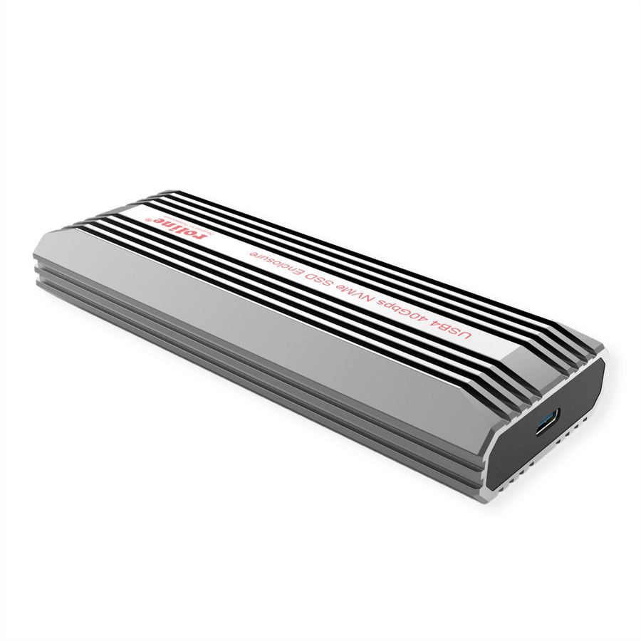 ROLINE Boîtier externe SSD, M.2, NVMe vers USB 4 Gen 3x2 type C