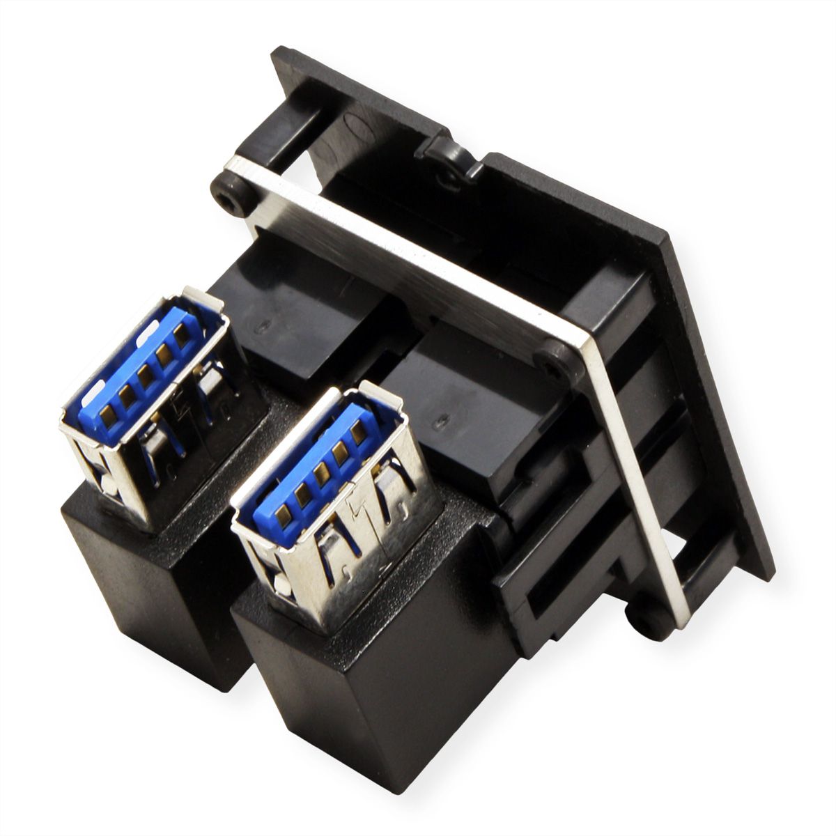 BACHMANN Cadre 2xUSB 3.0, Sortie sur côté à 90°