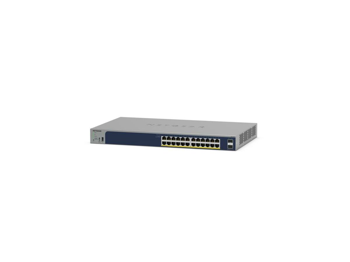 NETGEAR GS724TPv3 Géré L2 Gigabit Ethernet (10/100/1000) Connexion Ethernet, supportant l'alimentation via ce port (PoE) Gris