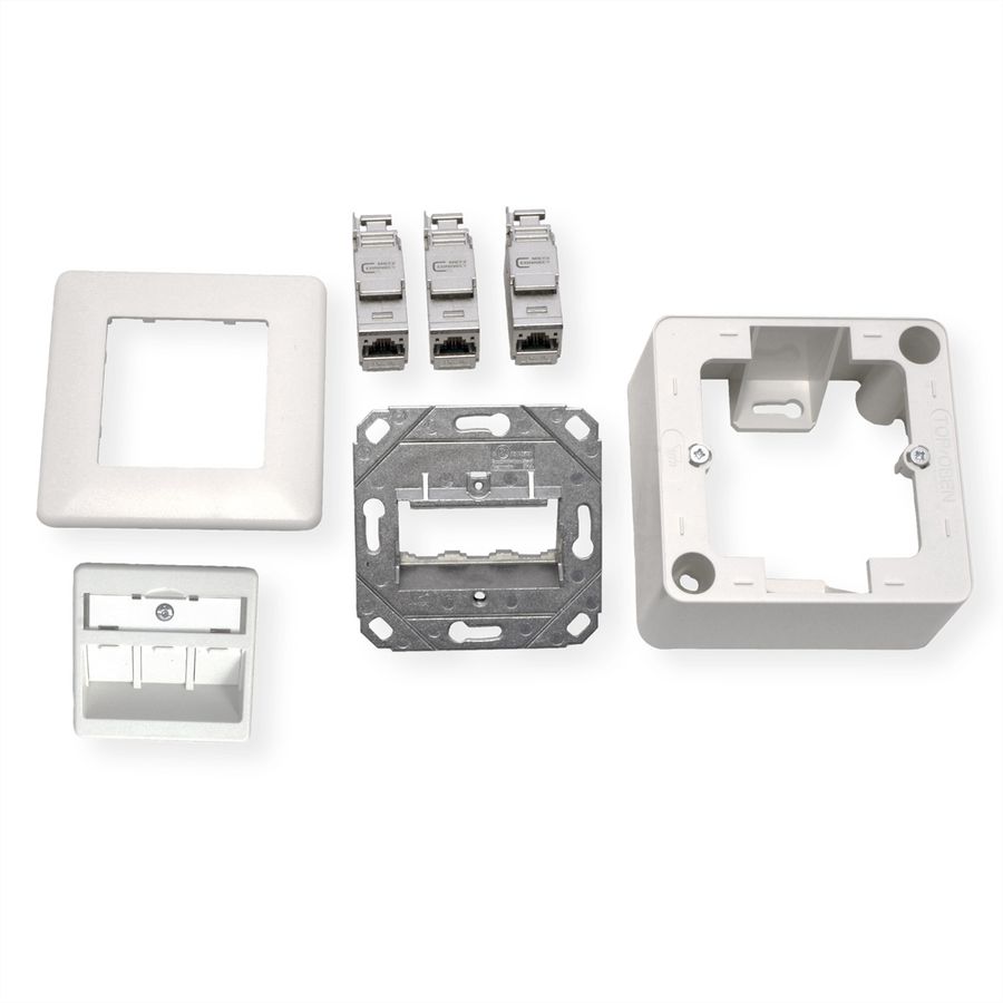 METZ CONNECT C6Amodul 3 ports 180°M AP blanc pur
