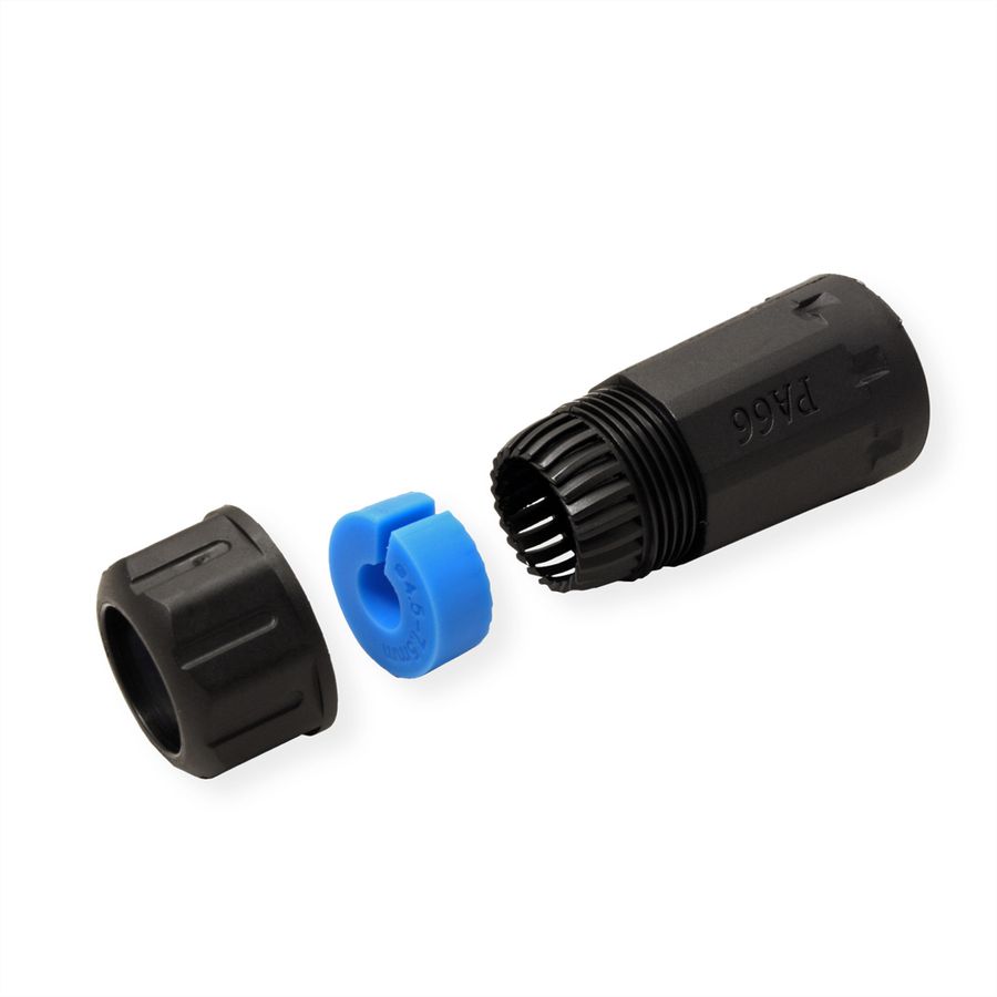 VALUE Coupleur RJ-45 blindé, Cat.6 (Classe E), Outdoor/Industrie, noir