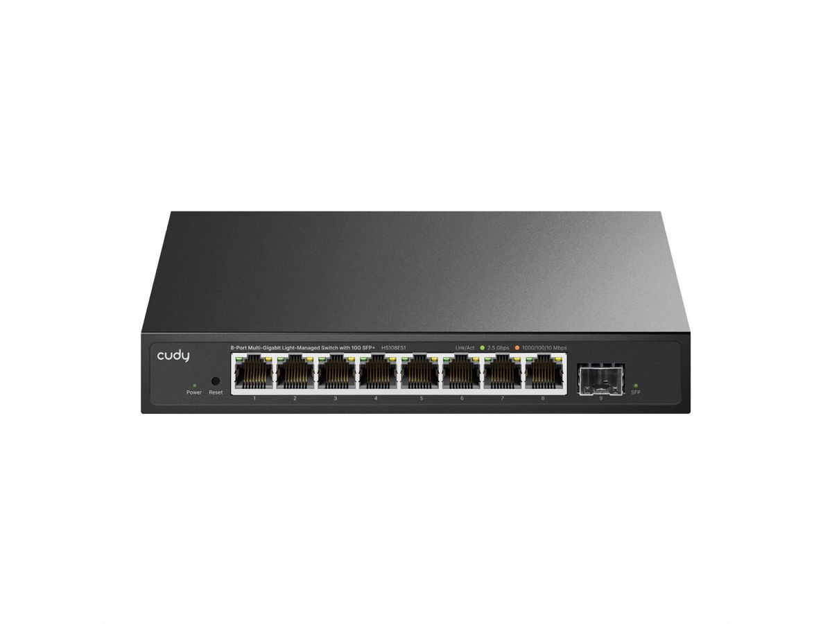 CUDY HS108ES1 Switch 8 ports 2.5G Light Managed avec 10G SFP+