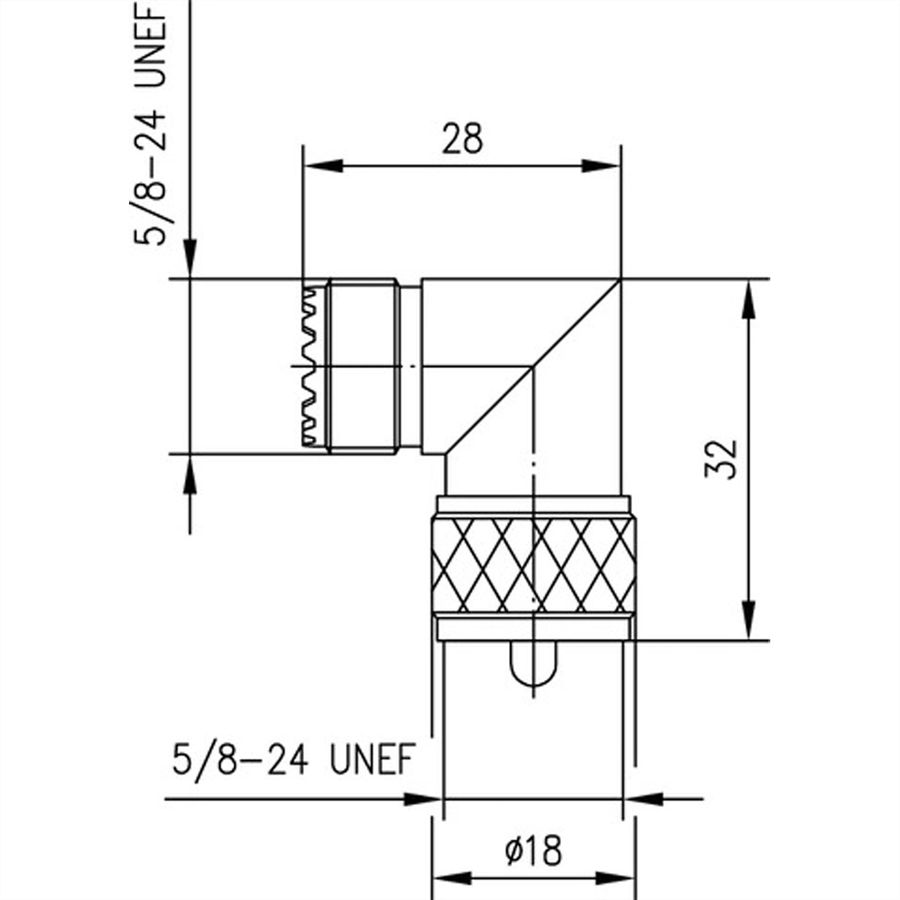 TELEGÄRTNER Connecteur UHF coudé mâle / femelle