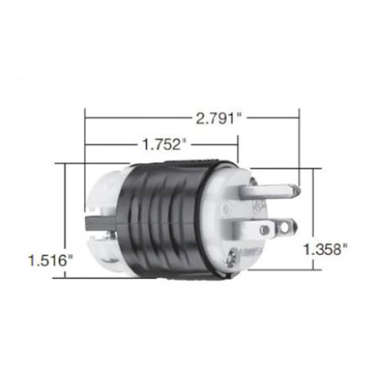 BACHMANN USA - connecteur, 2 pôles, 3 fils, 15A/125V, noir
