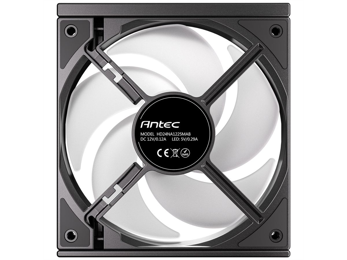 ANTEC C120 ARGB Ventilateur de boîtier PC inversé 120 mm, lot de 3, noir