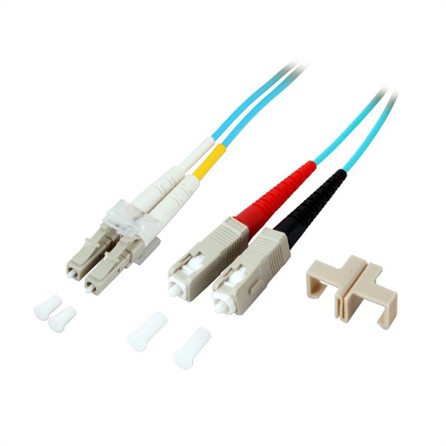 Câble FO duplex 50/125µm, SC/LC, OM3, 7,5m