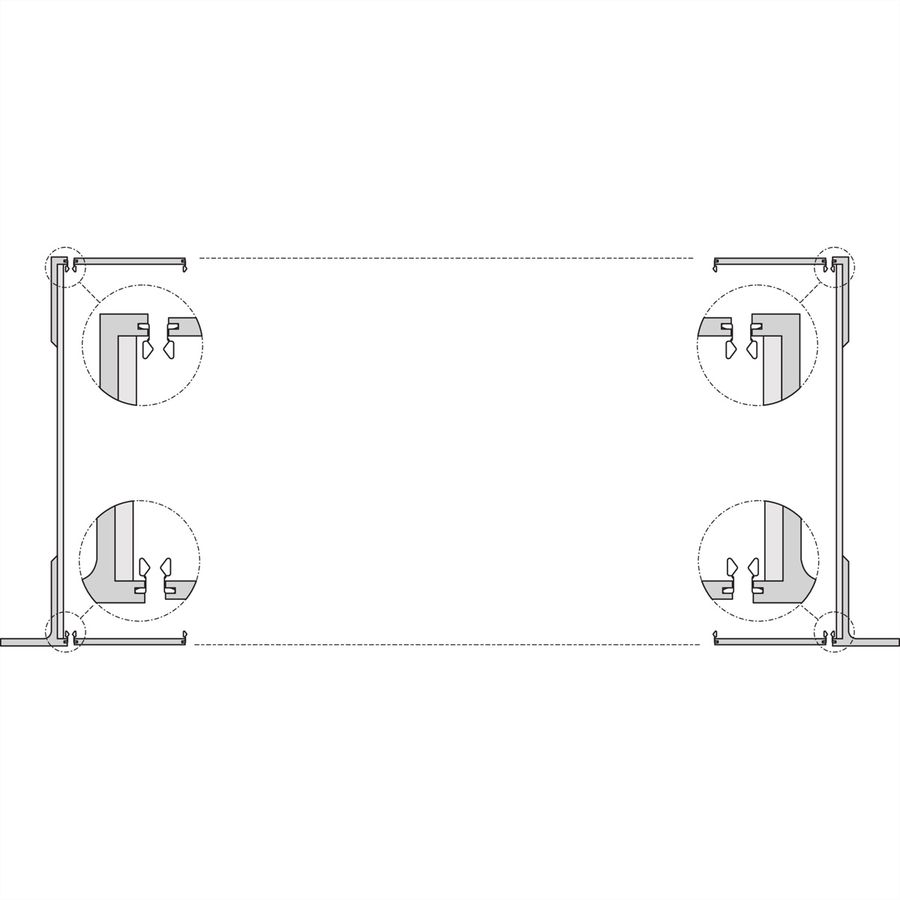 SCHROFF EuropacPRO 19" Support pour joint en acier inoxydable, Type F, 4 U