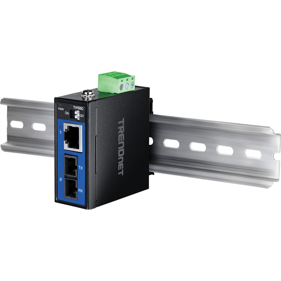 TRENDnet TI-FGSC Convertisseur fibre SC industriel renforcé multimode, 1000 Base-FX 1 km