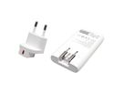 VALUE Chargeur USB, 2 ports type A+C, 65W, prise euro / US