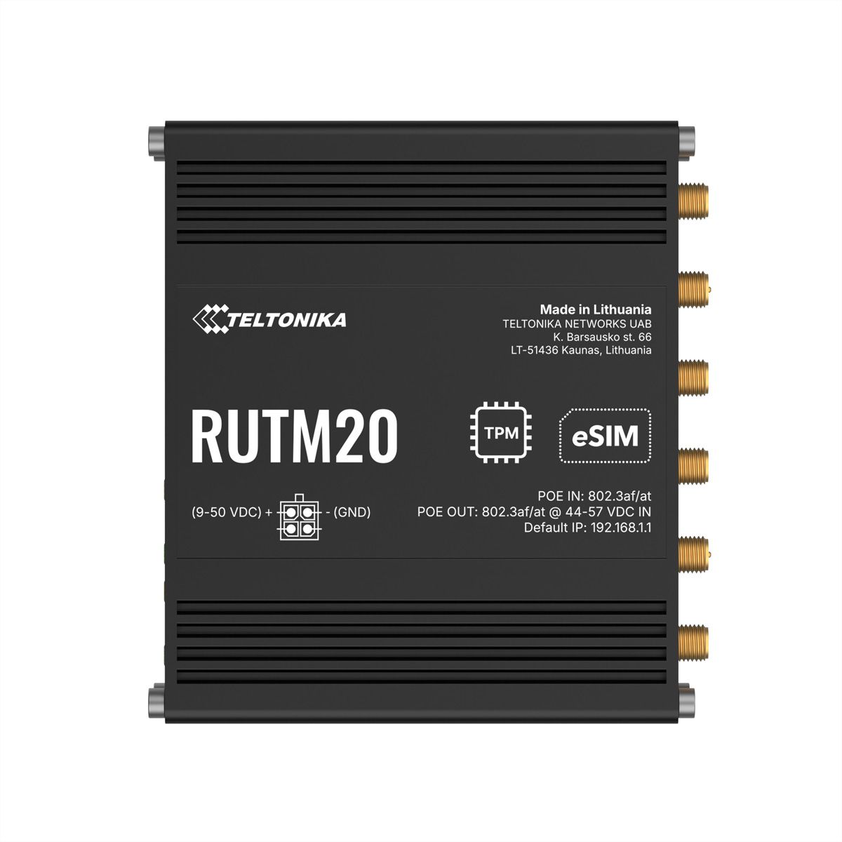 TELTONIKA RUTM20 Routeur 5G PoE Dual SIM & eSIM