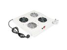 ROLINE 19" Unité de ventilation pour toit, 2 ventilateurs, thermostat, gris