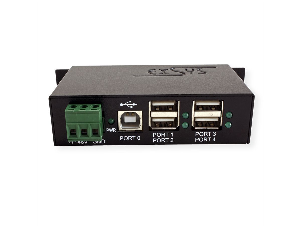 EXSYS EX-1163HMS-WT Hub 4 ports USB 2.0 avec protection de surtension