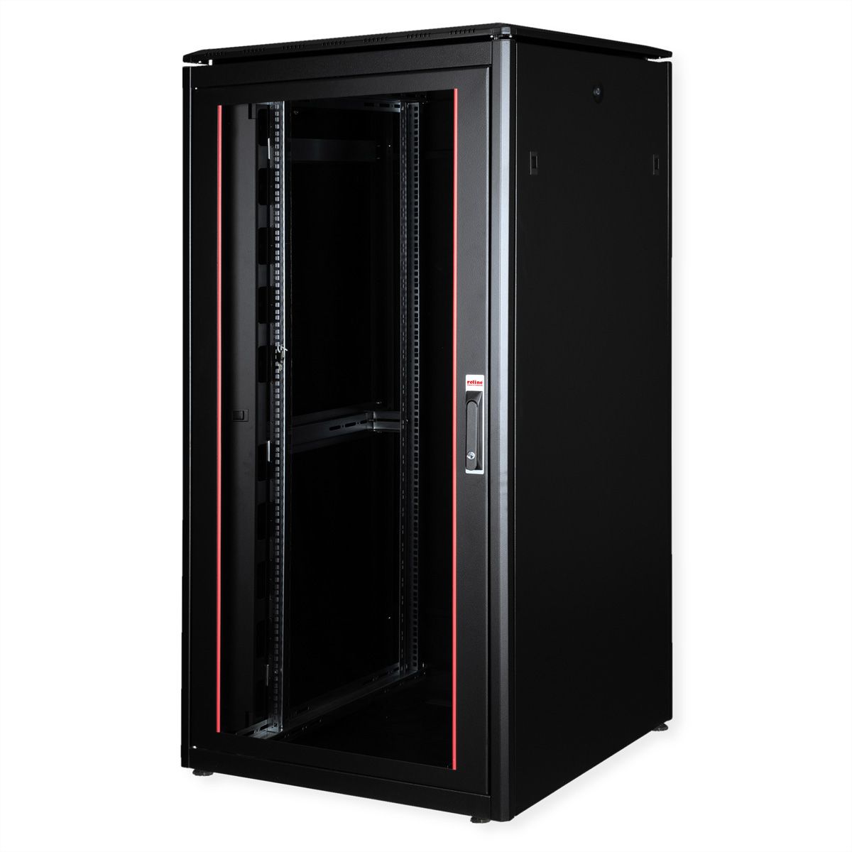 ROLINE 19" Baie réseau Pro 32U, 800x800 LxP Porte verre noir