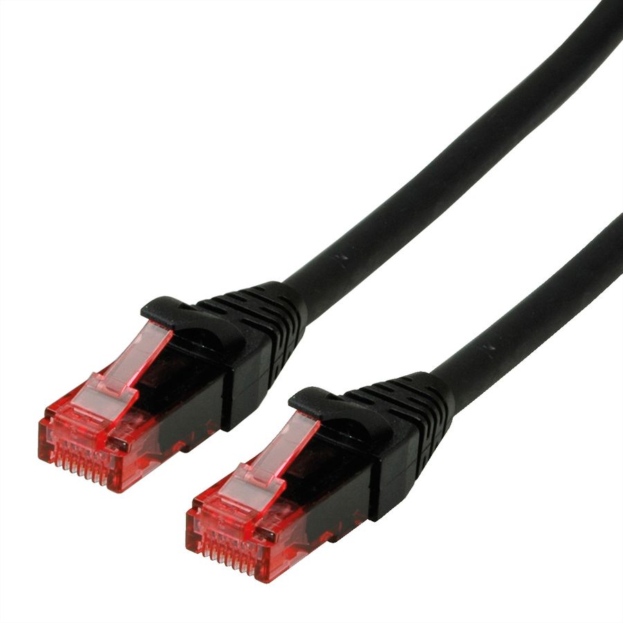 Cordon ROLINE UTP Cat.6, LSOH, Component Level, noir, 0,5 m