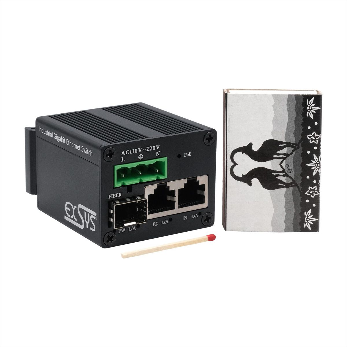 EXSYS EX-62010PoE-SFP Switch industriel Micro 2+1 ports PoE+ Gigabit