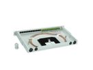 TELEGÄRTNER BASIS V Panneau fibre optique avec coupleurs & Pigtails , 12x LC Duplex, vert sapin, OM5