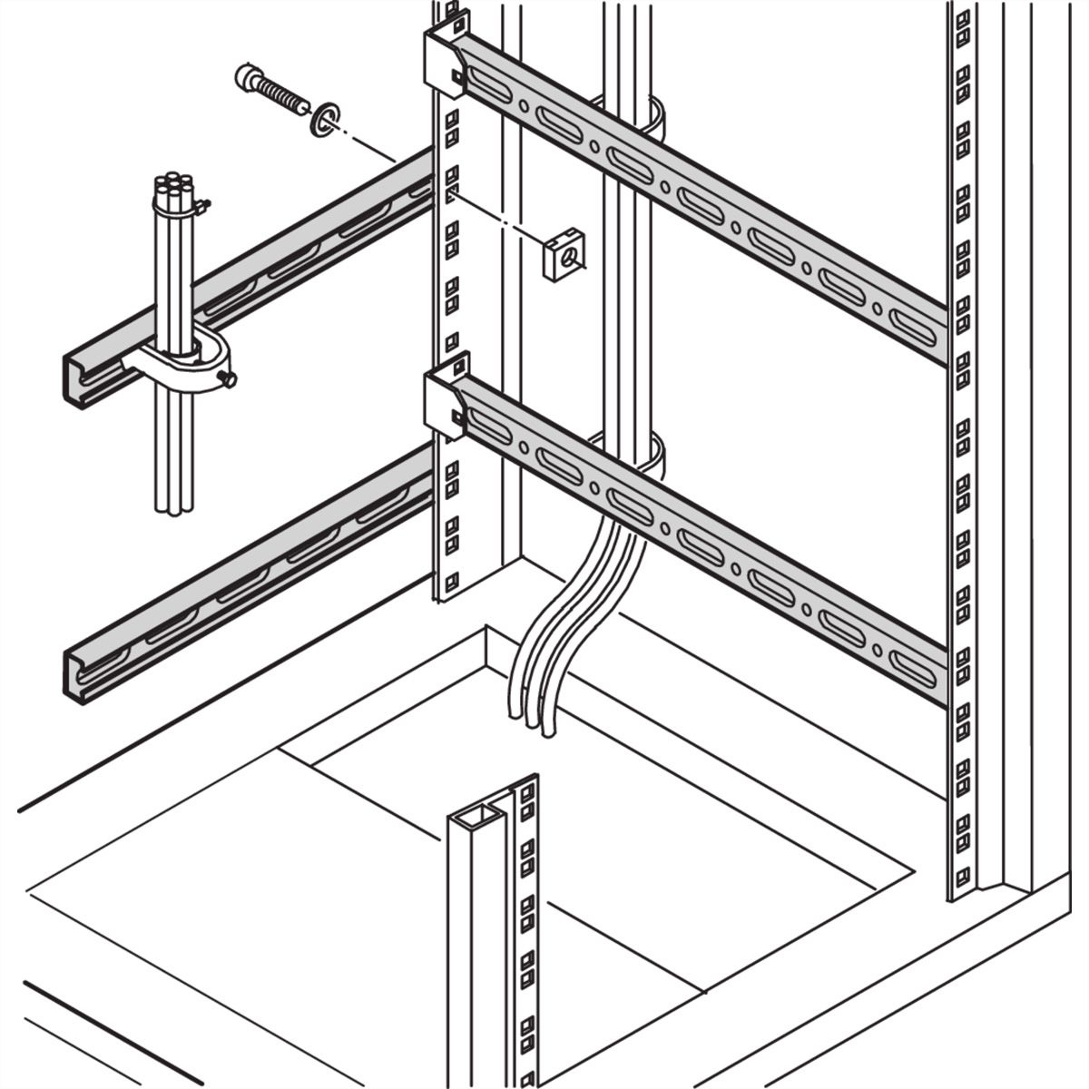 SCHROFF Eurorack C-Rail pour armoire 600D