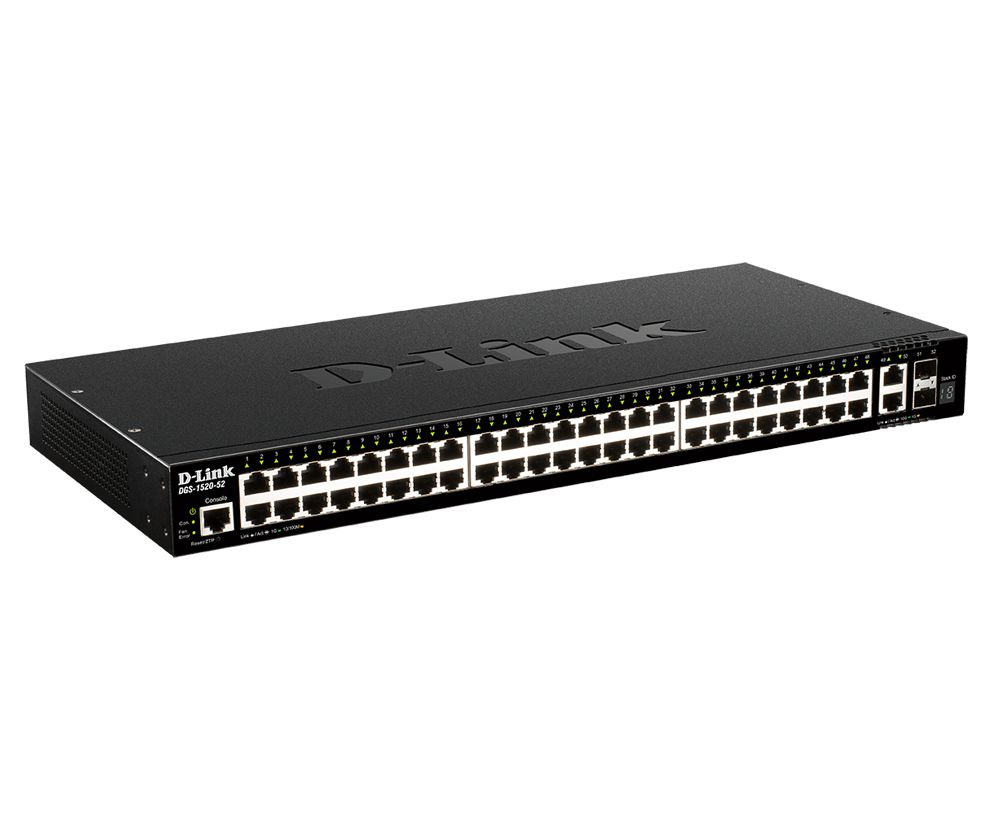 D-Link DGS-1520-52/E commutateur réseau Géré L3 10G Ethernet (100/1000/10000) 1U Noir