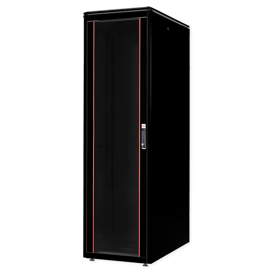 ROLINE 19" Baie réseau Pro 47U, 600x1000 LxP Porte verre noir