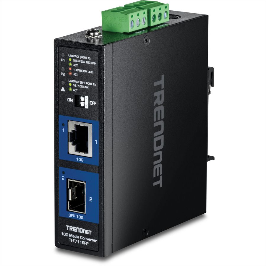 TRENDnet TI-F711SFP Convertisseur industriel de médias SFP+ 10G
