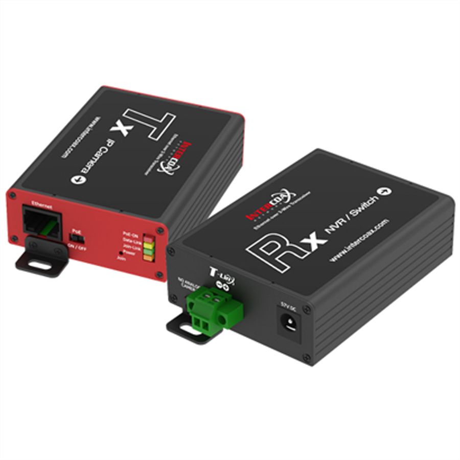 MOBOTIX Convertisseur de média, Ethernet & PoE+ via câble bifilaire